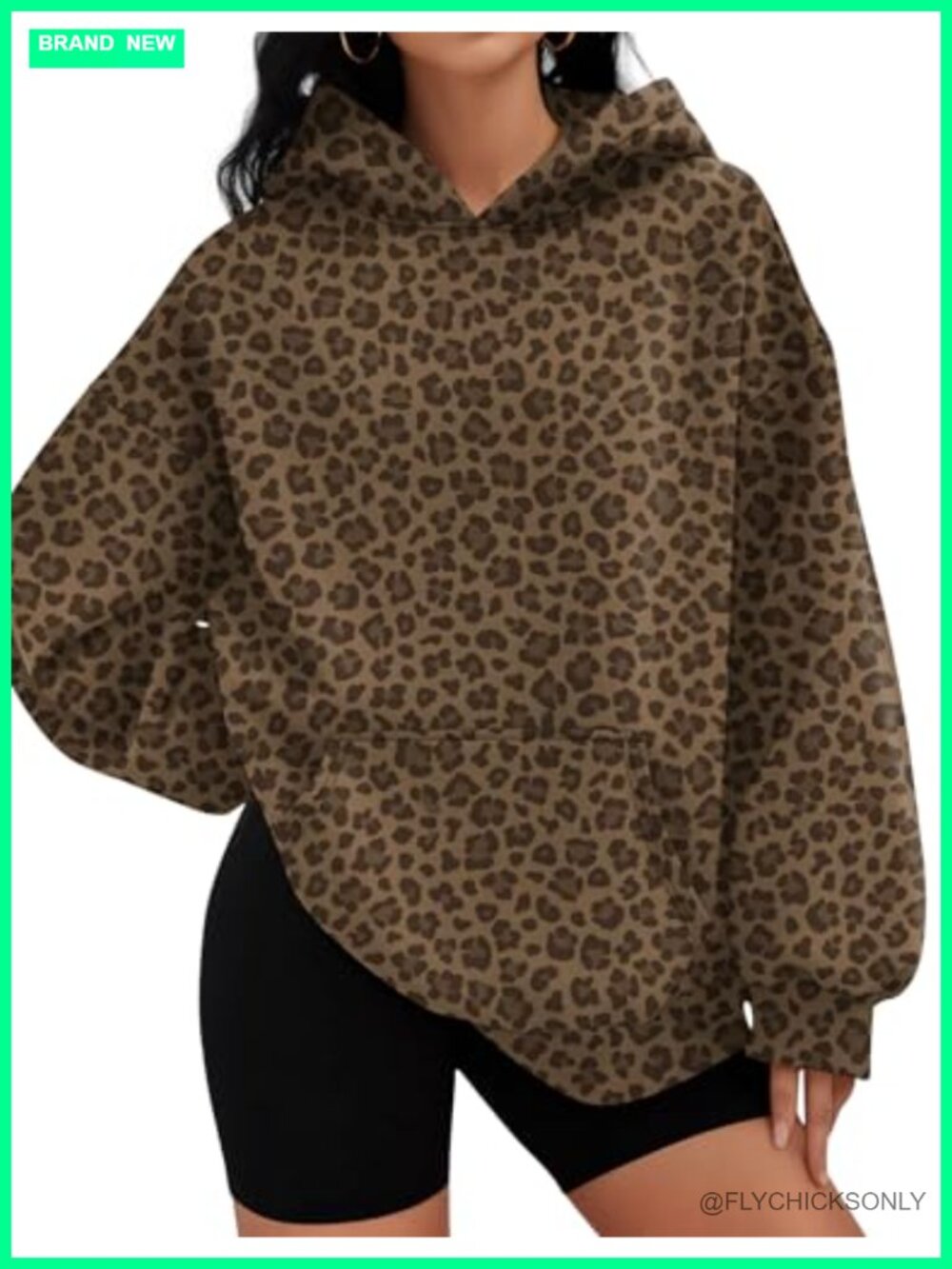 Oversized Fleece Lined Hoodie Pullover Sweatshirt with Pocket Long Sleeve